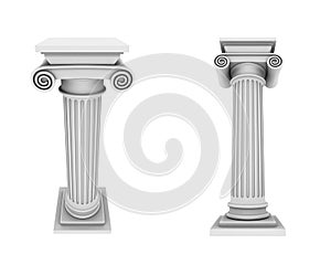 Marble columns two views