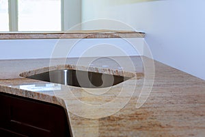 Marble counter top table in kitchen room