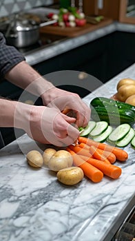 A marble counter where