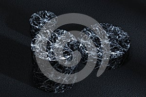 The marble cylinder platform in the dark room, 3d rendering