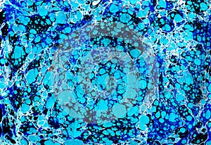 Marble ebru colorful acrylic pouring pattern background.