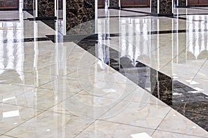 Marble floor in the luxury lobby of office or hotel