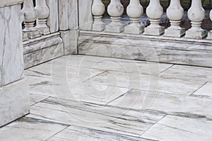 Marble floor and railing