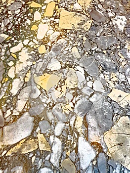Marble Floor in yellow and grey
