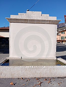 marble fountain in Botticino, Italy