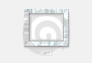 Marble frame isolated on white background. Vector illustration. Wall marble frame mock-up