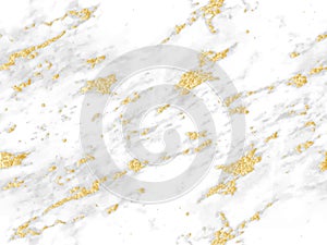 Marble gold texture seamless background. Abstract golden glitter marbling seamless pattern for fabric, tile, interior. Vector.