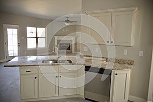 Marble and Granite Countertops in a Remodeled Kitchen