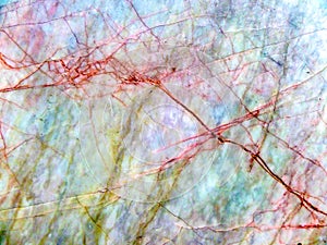 marble granite and red crack on surface