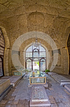 Marble graves in Shiraz fisheye