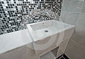 Marble hand wash basin photo