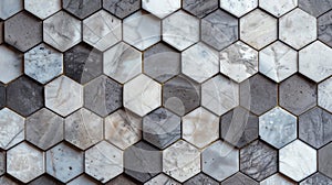 Marble Hexagonal Tile Pattern