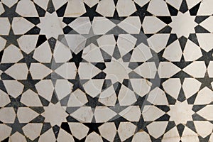 Marble inlay on facade of Akbar's Tomb. India