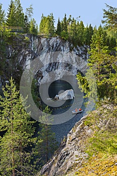 Marble Lake in Ruskeala Mountain Park - Karelia Russia photo