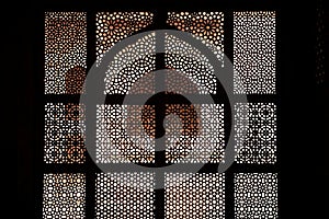 Marble lattice of the tomb. Fatehpur Sikri, India