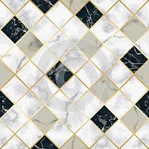 Marble Luxury Geometric Seamless Pattern