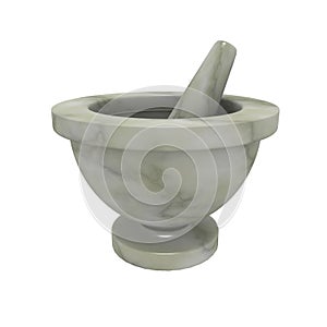 Marble mortar and pestle