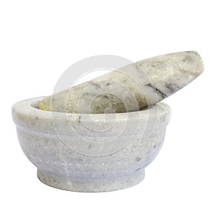 Marble mortar and pestle