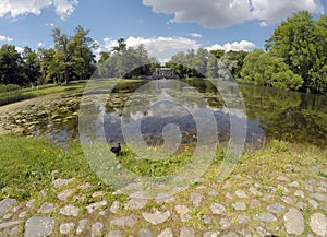 Marble Palladian Bridge, or Siberian Marble gallery, 18th century. Catherine Park. Pushkin. Petersburg