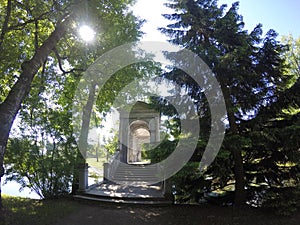 Marble (Palladian) Bridge, or Siberian Marble gallery. Catherine Park. Pushkin. Petersburg