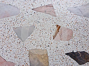 Marble patterned texture Terrazzo Floor, polished stone pattern background