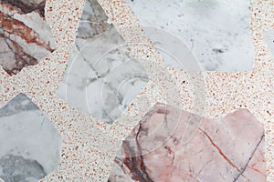 Marble patterned texture Terrazzo Floor, polished stone