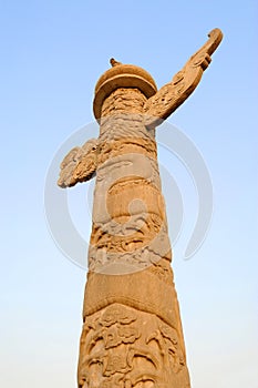 The marble pillar of china photo