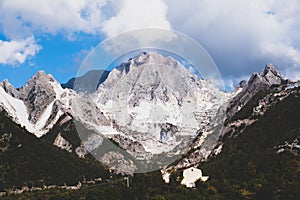 Marble quarry in Carrara, in Tuscany region, Italy.