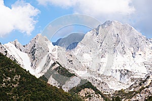 Marble quarry in Carrara, in Tuscany region, Italy.