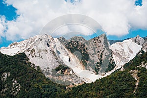 Marble quarry in Carrara, in Tuscany region, Italy.