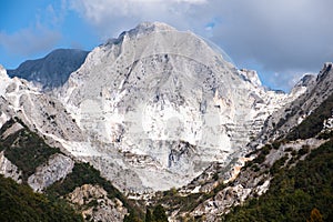 Marble quarry in Carrara, in Tuscany region, Italy.