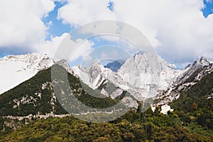 Marble quarry in Carrara, in Tuscany region, Italy.