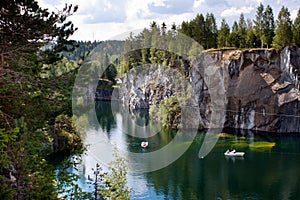 Marble quarry in Karelia, Russia