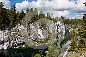 Marble quarry in Karelia, Russia