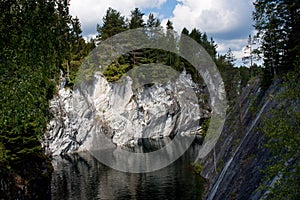 Marble quarry in Karelia, Russia photo