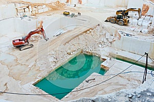 Marble quarry pit