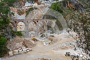Marble quarry (Ponti di Vara) near Carrara, Tuscany, Italy photo