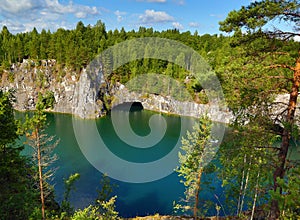 Marble quarry in ruskeala