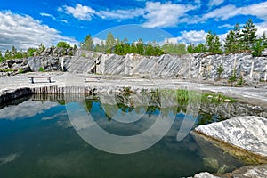 Marble quarry in Ruskeala photo