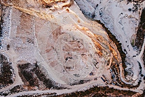 Marble Quarry in Thassos Island, aerial view