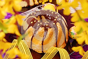 Marble ring cake for easter
