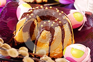 Marble ring cake for easter