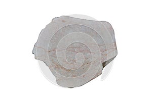 Marble rock isolated on a white background. Marble is a metamorphic rock.