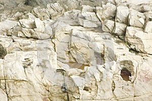 Marble rock with potholes near Dhuandhar falls, Jabalpur