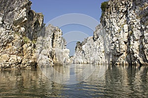 Marble rocks, Bhedaghat, Jabalpur, Madhya Pradesh, India