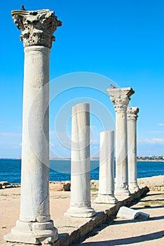 Marble ruins of ancient Greek temple