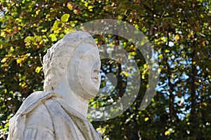 Marble sculpture of a bust of a man