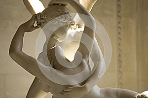 Marble sculpture Cupid and Psyche