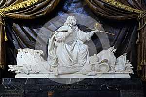 Marble sculpture of the mausoleum of John II Casimir, king of Poland