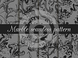 Marble seamless pattern. Hand drawn watercolor marbling. Ink marbling texture.